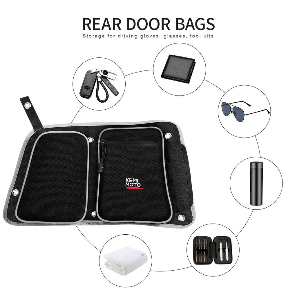 Rear Door Bags with Knee Pad for Polaris RZR XP 4 1000 2014-2023 – fits Polaris RZR 4 900 (view 5)