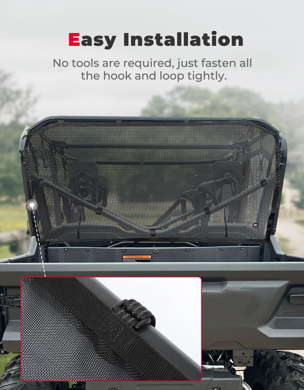 UTV Soft Rear Window Net For Pioneer 1000-6 – fits Honda Pioneer (view 5)