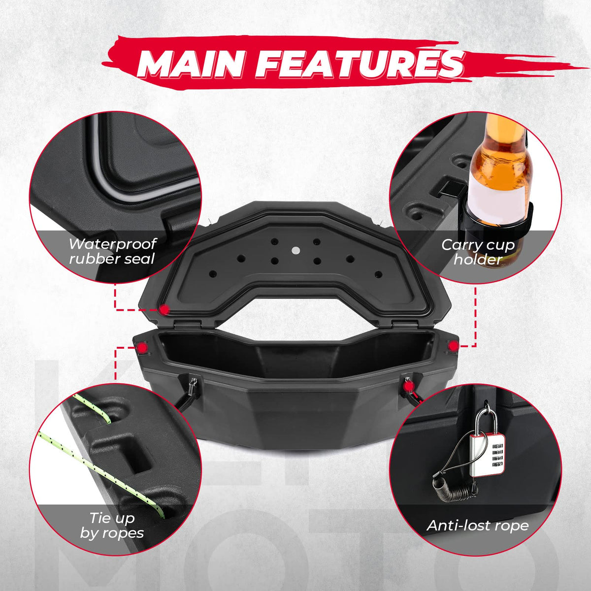 30L Rear Storage Box for Can-am X3/MAX Outlander