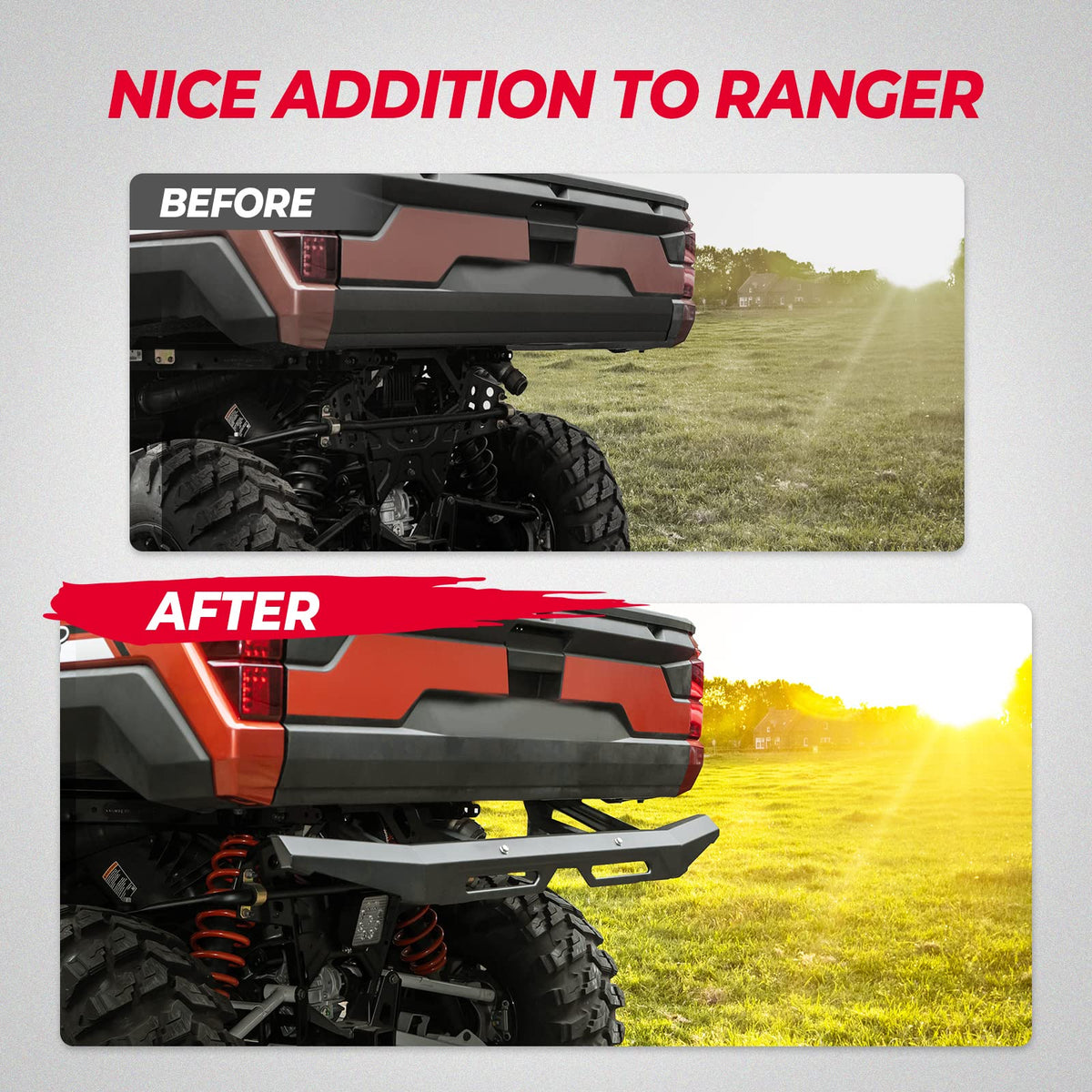 Rear Brushguard Bumper for Polaris Ranger XP 1000 / CREW 2018-2026