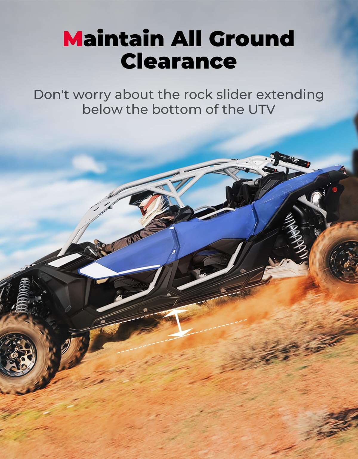 1 Pair Nerf Bars, Rock Sliders for Can-Am Maverick X3 MAX