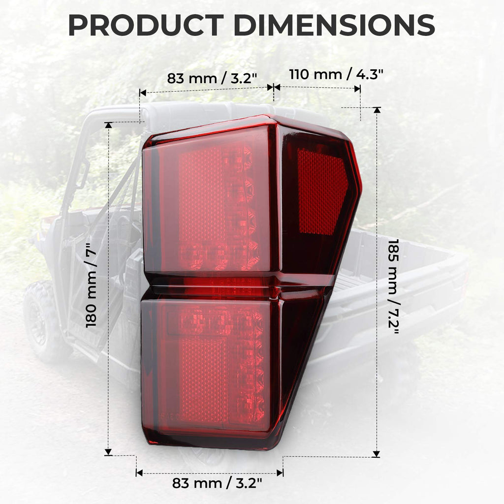 Tail Lights for Polaris Ranger 1000 XP/ Crew 2018-2025