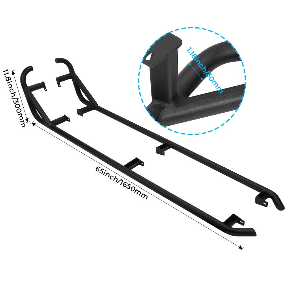 Steel Nerf Bars Fit Polaris RZR XP 4 1000 / 4 Turbo 2014-2023