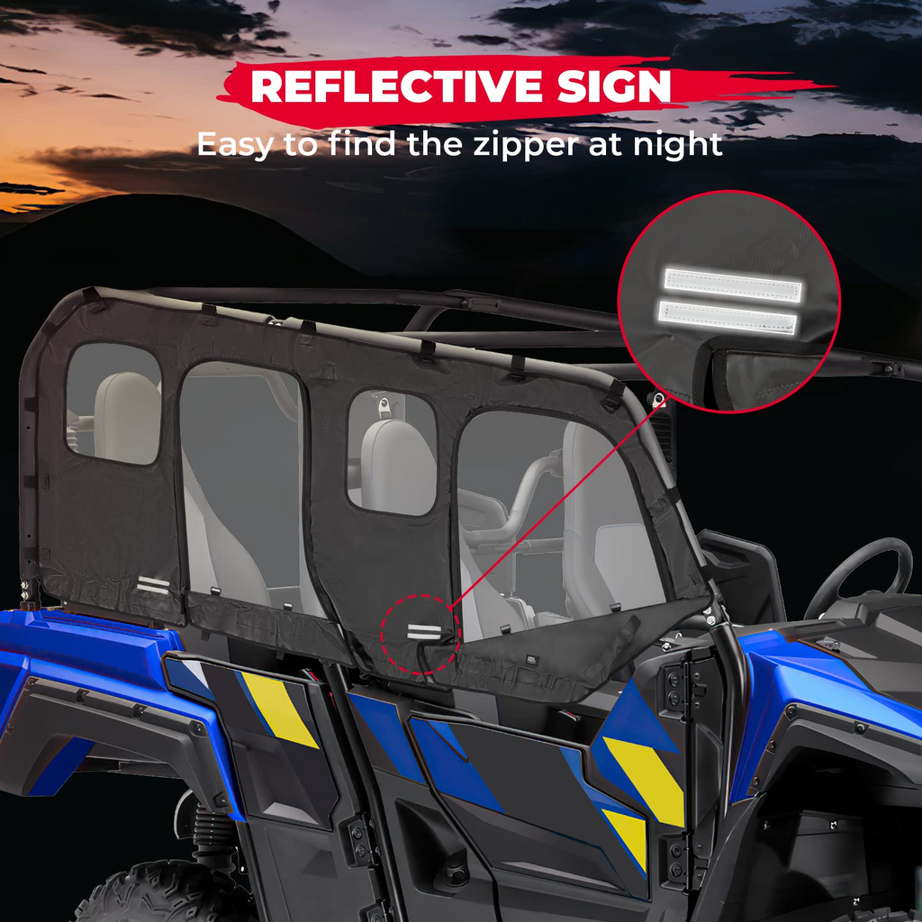 Soft Cab Enclosure Upper Doors for Yamaha Wolverine X4/SE 2018-2020 – fits Yamaha Wolverine X4 850 (view 5)