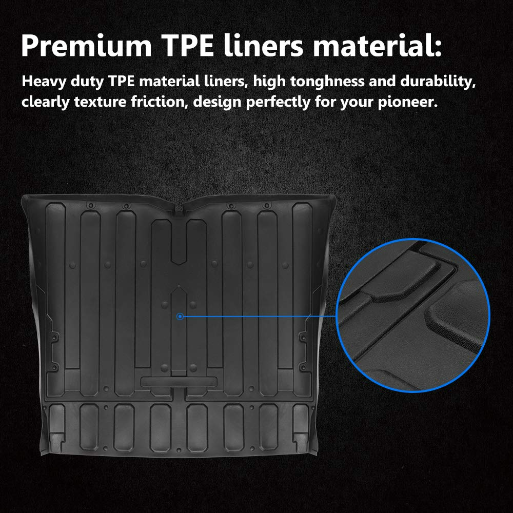 Rubber Bed Mat Liner for Pioneer 1000-5 2016-2025 – fits Honda Pioneer 1000-5 (2016-2025) (view 5)