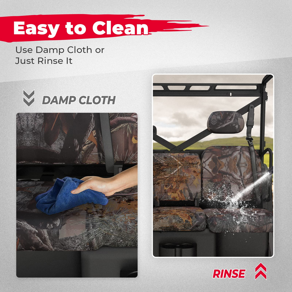 Camo Split Bench Seat Covers for Polaris Ranger XP 1000/Crew