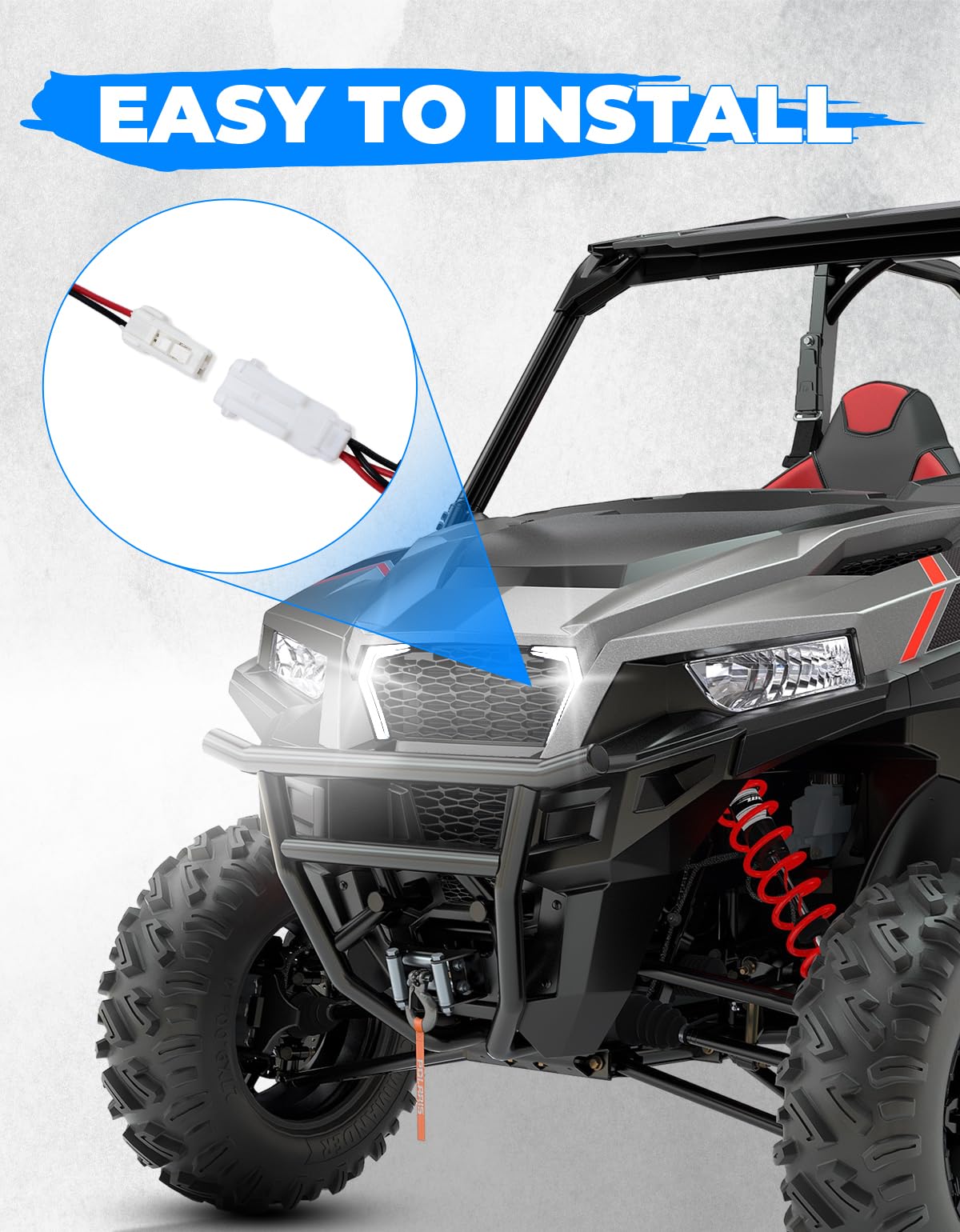 2x Front Fang Accent Light Turn Signal For Polaris General 1000 2016-2024