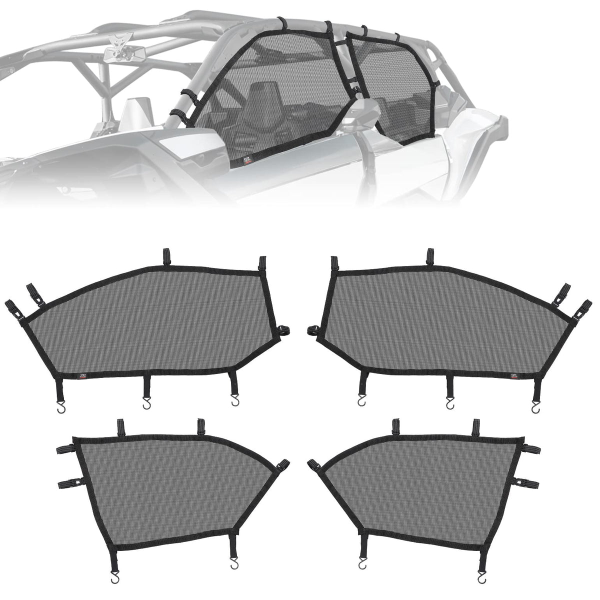 Window Nets Set of Four for Can-Am Maverick X3 MAX – fits Can-Am Maverick X3 MAX (view 5)