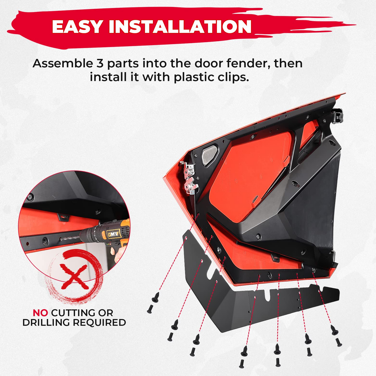Lower Door Panels Insert Kit for Polaris RZR PRO XP 2020-2024 – fits Polaris RZR Pro XP (view 5)