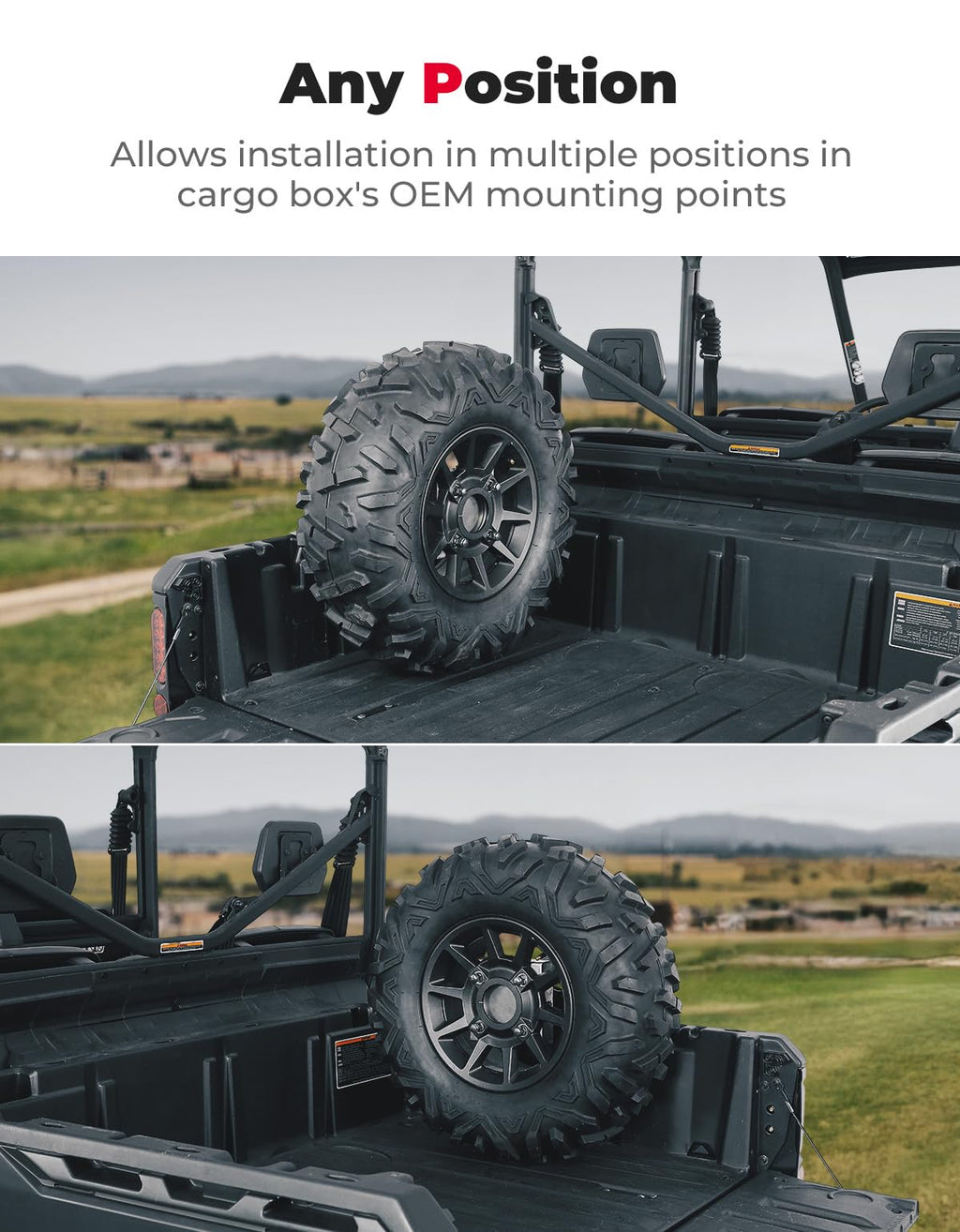 UTV Spare Tire Holder for Can-Am Defender HD5|7|8|9|10 – fits Can-Am Defender HD8