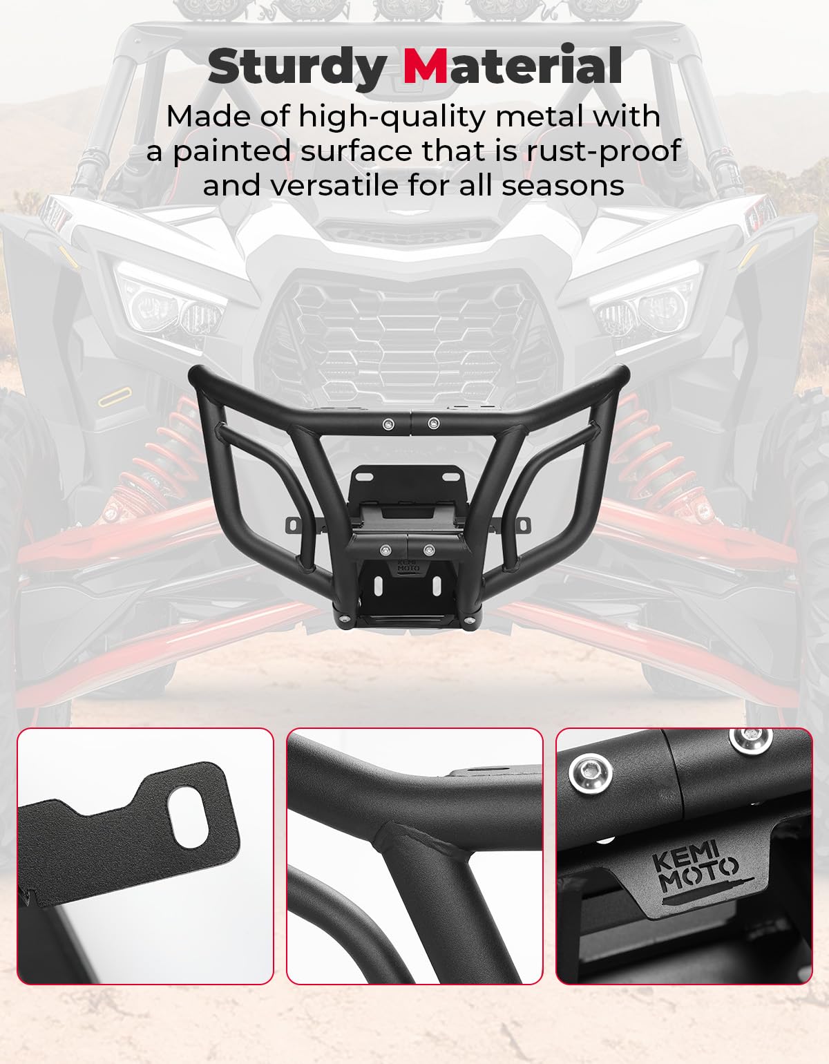 Spotlight Ready Front Bumper for Can-Am Maverick X3/X3 MAX – fits Can-Am Maverick X3 2-Seat (view 5)