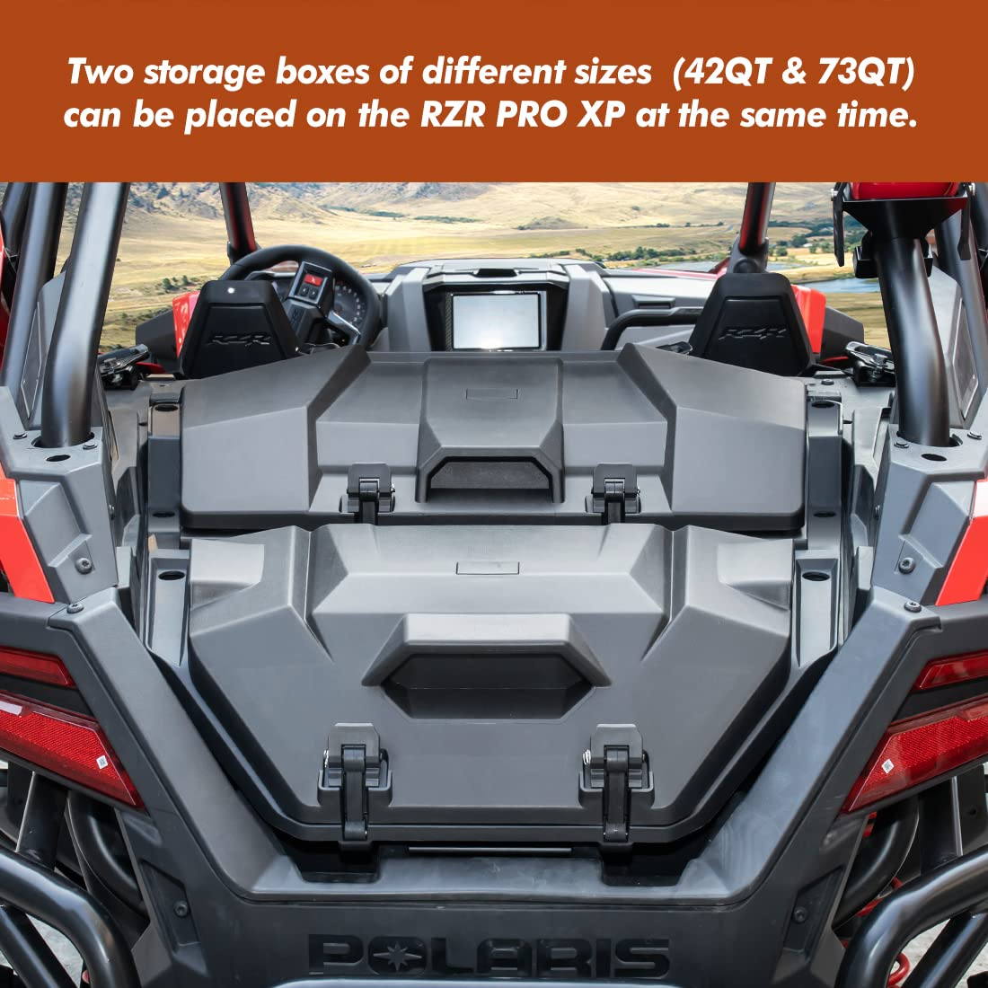 73 QT Rear Storage Bed Box for Polaris RZR PRO XP / 4 (2020-2024) – fits Polaris RZR Pro S (view 5)