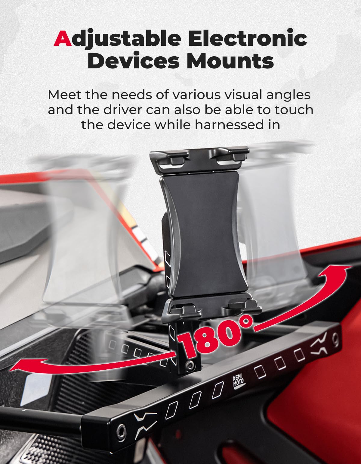 Electronic Device Mounts with Grab Bar For RZR PRO XP/R/Turbo R – fits Polaris RZR (view 4)