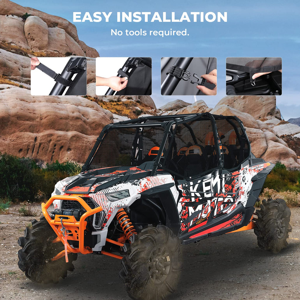 PVC Mesh Window Nets Door Nets for Polaris RZR XP 1000 4 Door 2014-2023 – fits Polaris RZR XP 1000 (2014-2023) (view 5)