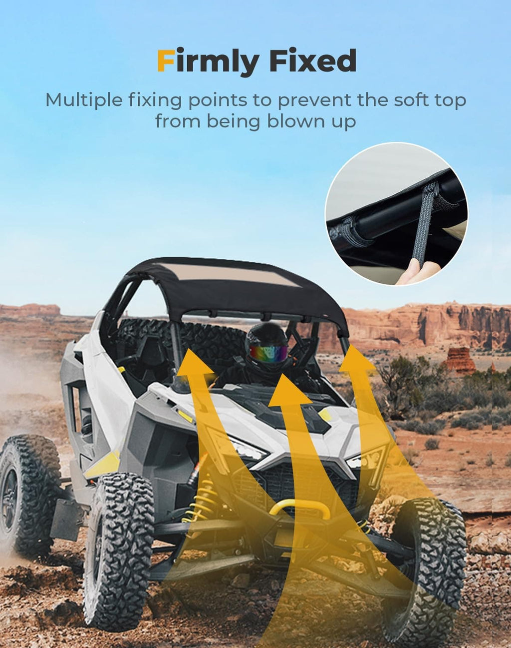 Soft Canvas Roof for Polaris RZR PRO R 2022-2024 – fits Polaris RZR Pro R (view 5)