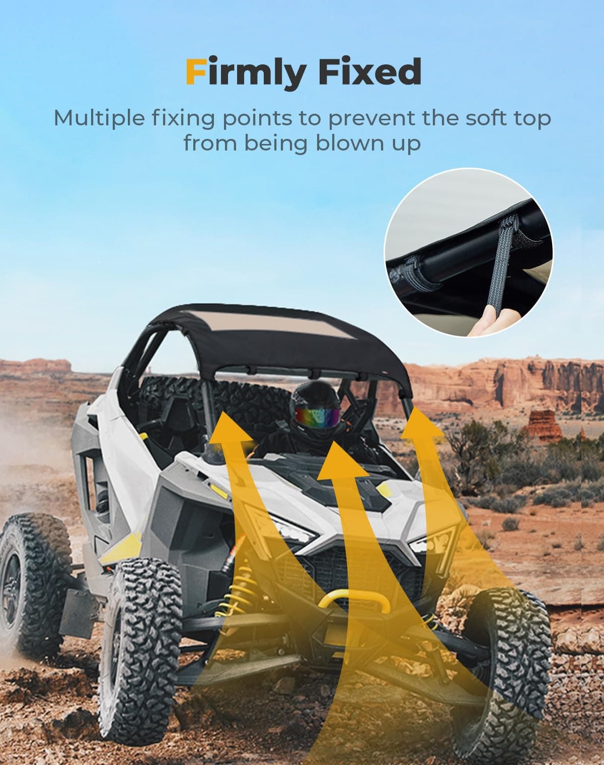 Soft Canvas Roof for Polaris RZR PRO R 2022-2024 – fits Polaris RZR Pro R (view 5)