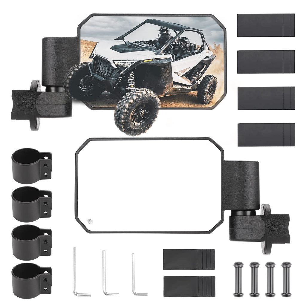 UTV Rear View Side Mirrors for 1.6" -2" POLARIS RZR XP TURBO (1 pair) – fits Polaris RZR XP Turbo (view 7)