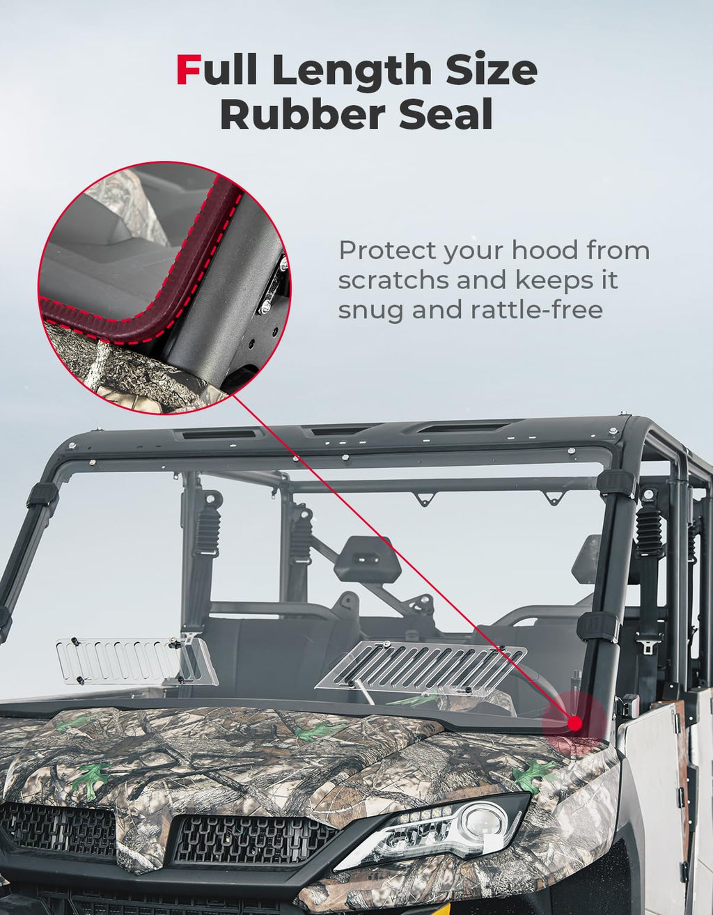 Airflow Sliding Vented Front Windshield for CFMOTO UFORCE 1000|1000XL