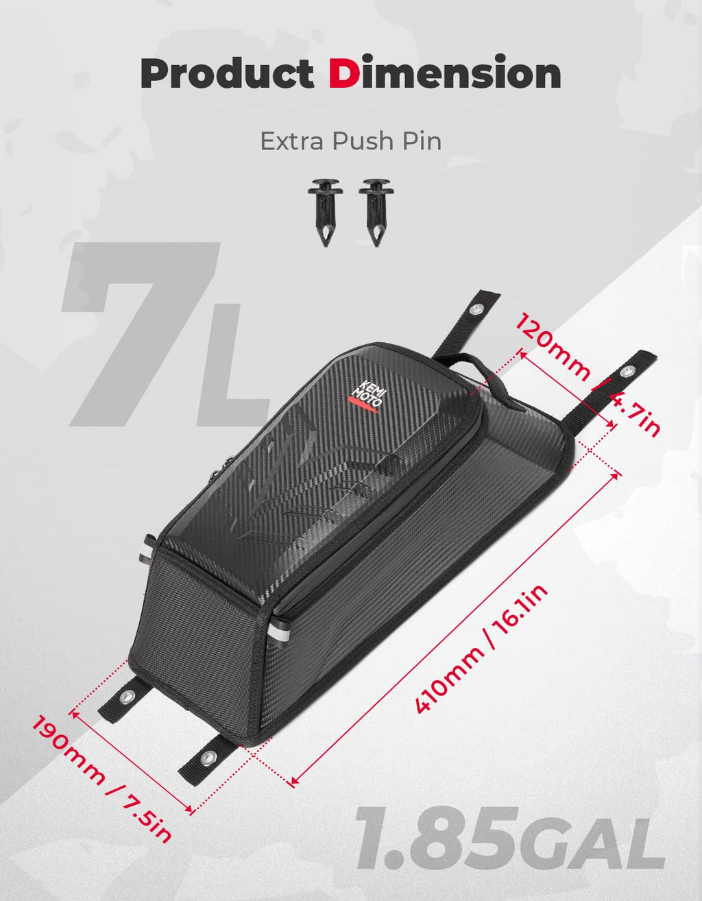Center Storage Bag EVA Rigid Material for CFMOTO Zforce 950