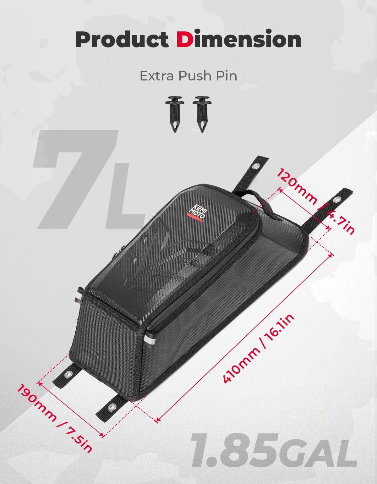 Center Storage Bag EVA Rigid Material for CFMOTO Zforce 950
