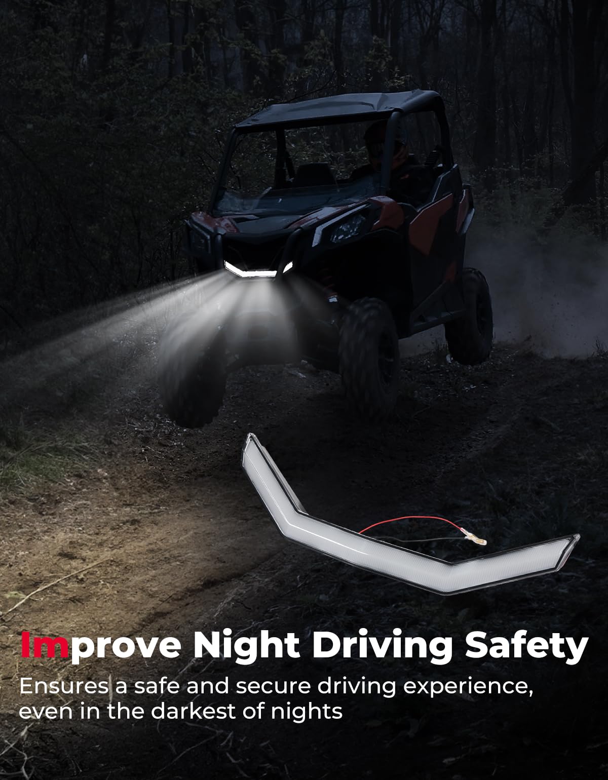 Front Grille Light, LED Accent Light for Can-Am Maverick Trail Sport
