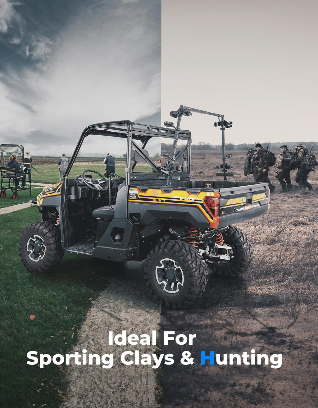 UTV Double Crossbow Rack for Polaris Ranger General Pioneer – fits Polaris General 1000 (view 6)