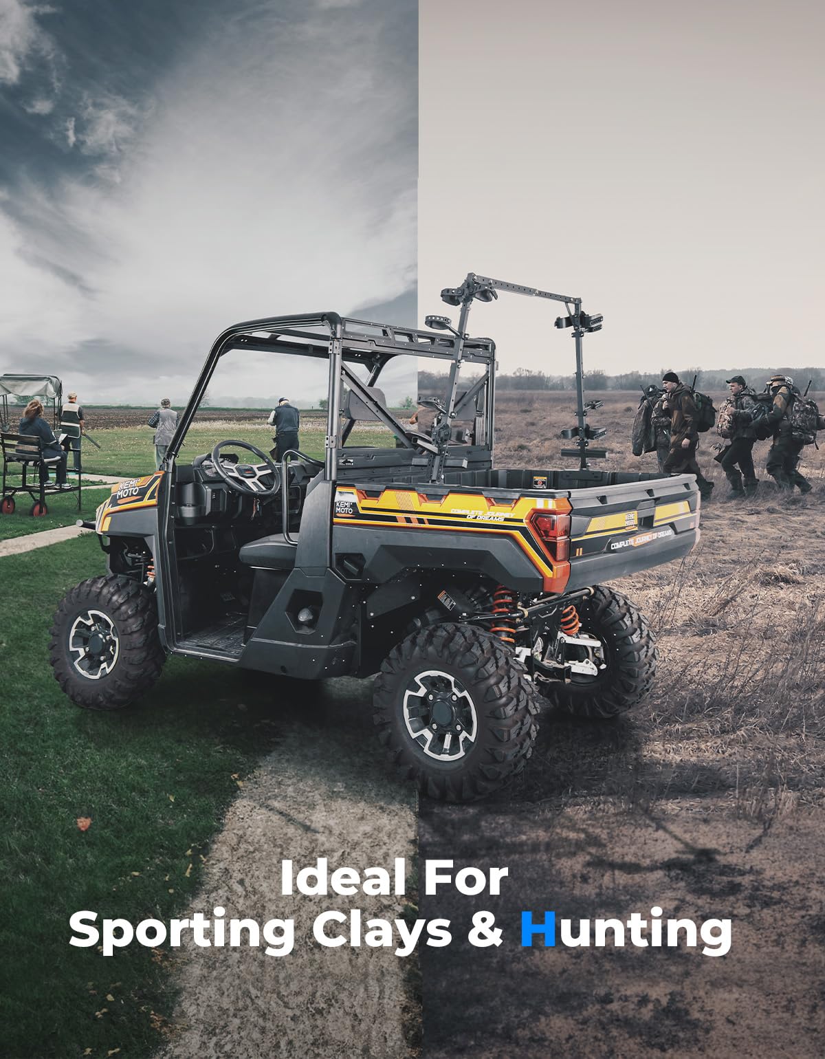UTV Double Crossbow Rack for Polaris Ranger General Pioneer – fits Polaris General 1000 (view 6)