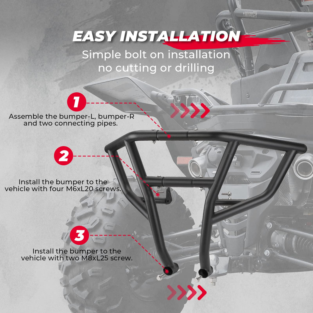 Rear Bumper Brush Guard for CFMOTO ZForce 950 Accessories
