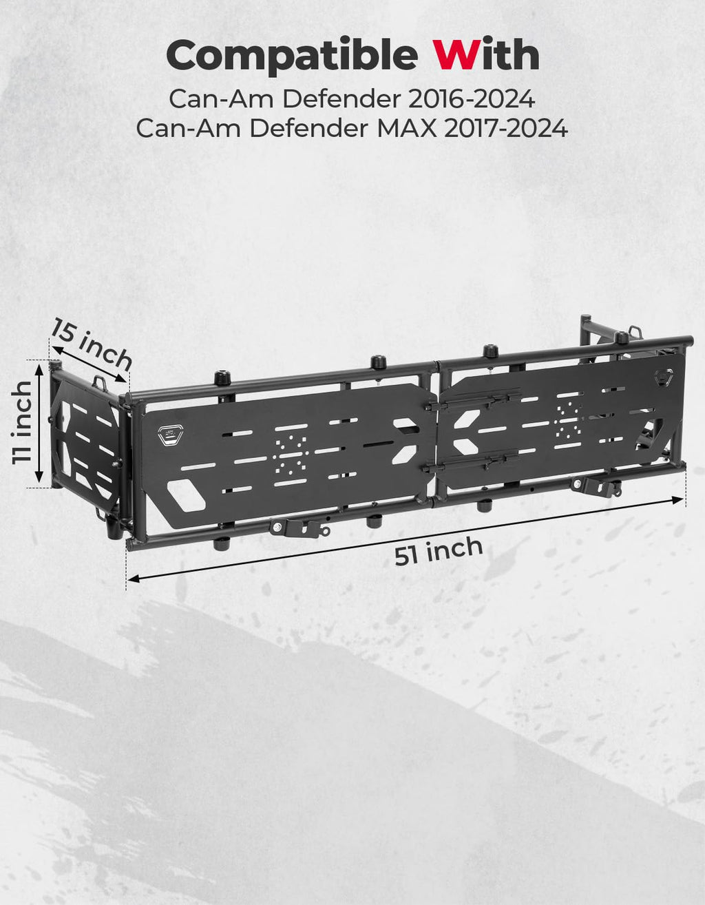 Heavy-Duty Bed Extender for Can-Am Defender HD10|9|8|7|5 – fits Can-Am Defender MAX HD10