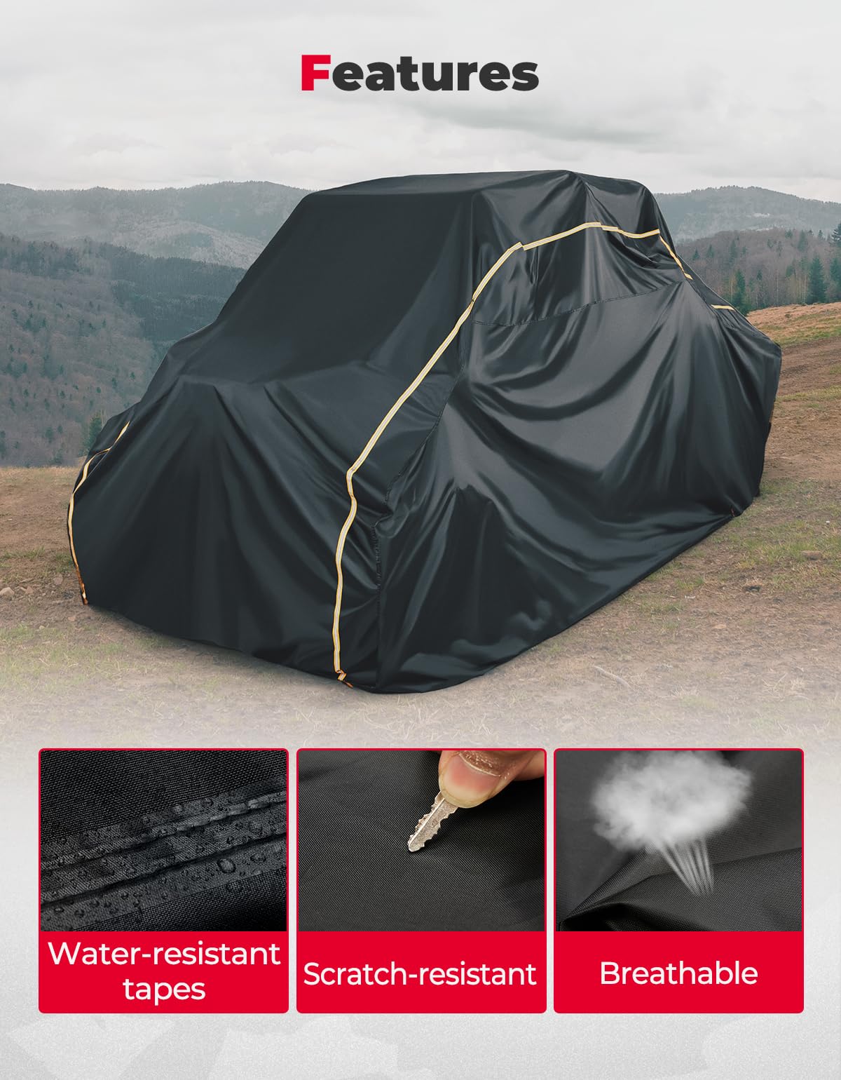4-Seater UTV Cover for RZR / Ranger / Defender / UForce / Mule (M)