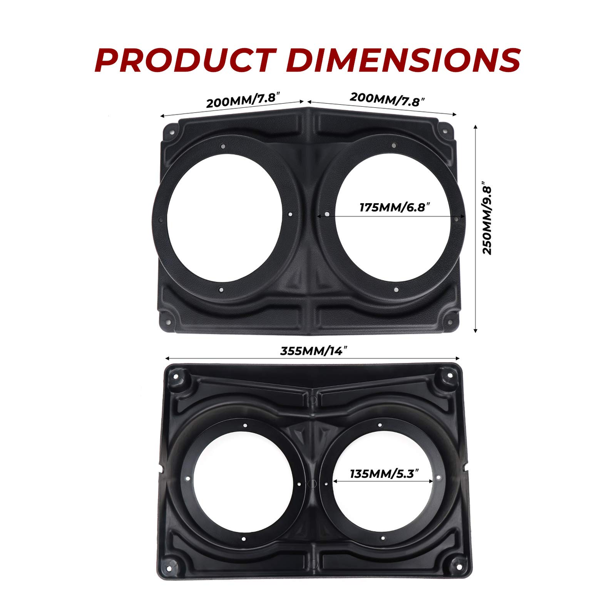 ATV/UTV/Cart Overhead Speaker Mount Enclosure 6.5inch