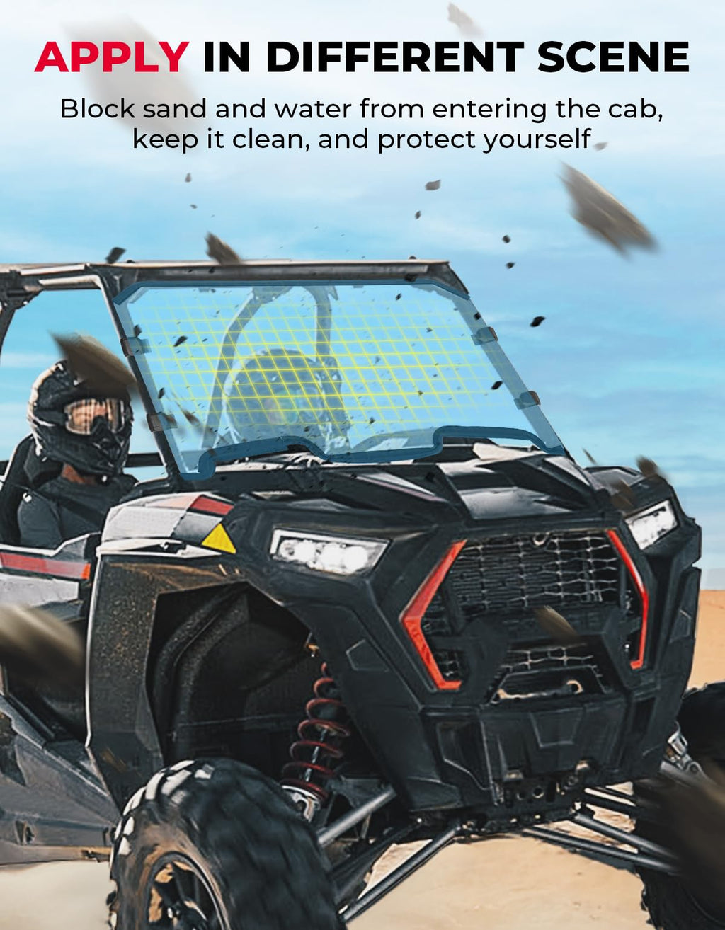 Cab Enclosures Front Windshield for Polaris RZR XP 1000/4 – fits Polaris RZR XP 1000 (2014-2023) (view 6)