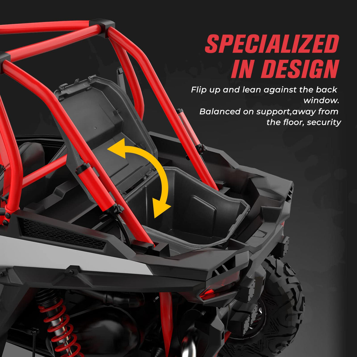 Black Cargo Box for Polaris RZR XP 1000/4 1000 2014-2023 – fits Polaris RZR 900 (view 6)