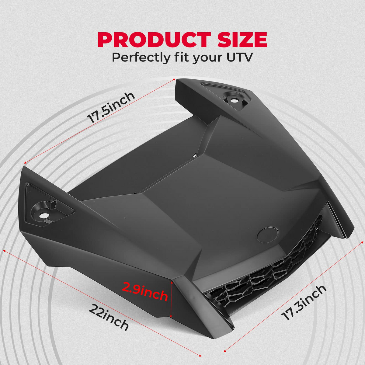 Hood Scoop Replacement Air Intake Cover Kit for Polaris RZR XP 1000