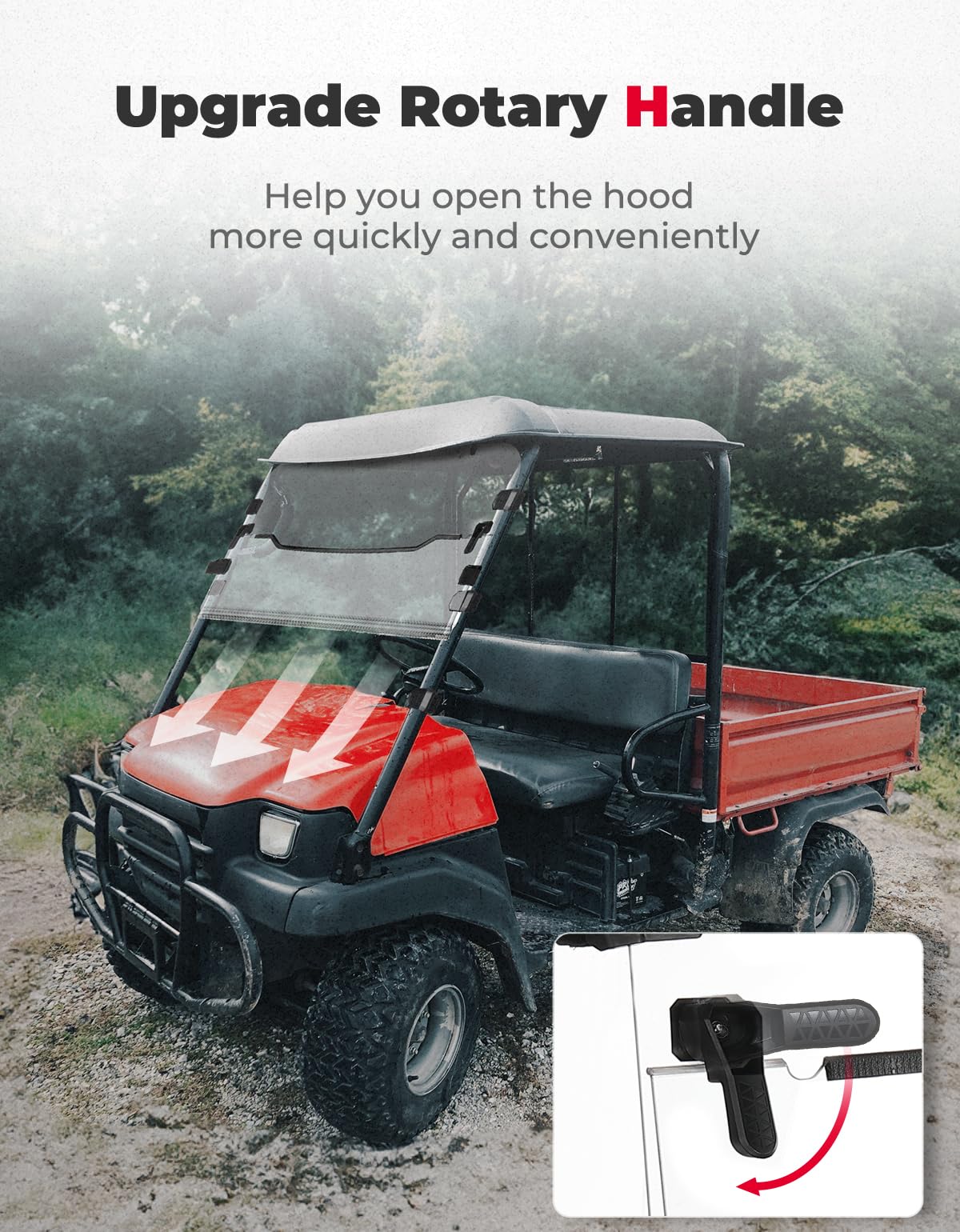 UTV Windshield for Kawasaki Mule 3010 – fits Kawasaki Mule (view 6)