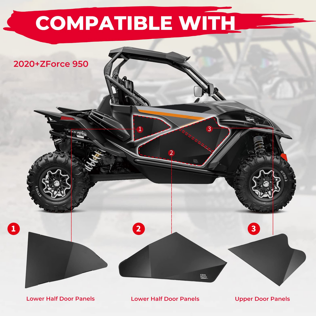 Aluminum Lower Doors Inserts for CFMOTO ZForce 950