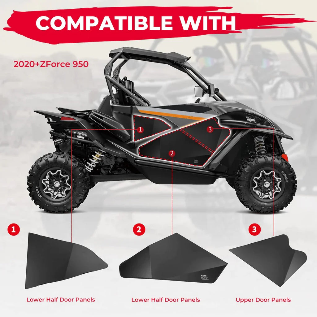 Lower Doors Inserts & Soft Cab Enclosures for CFMOTO ZForce 950