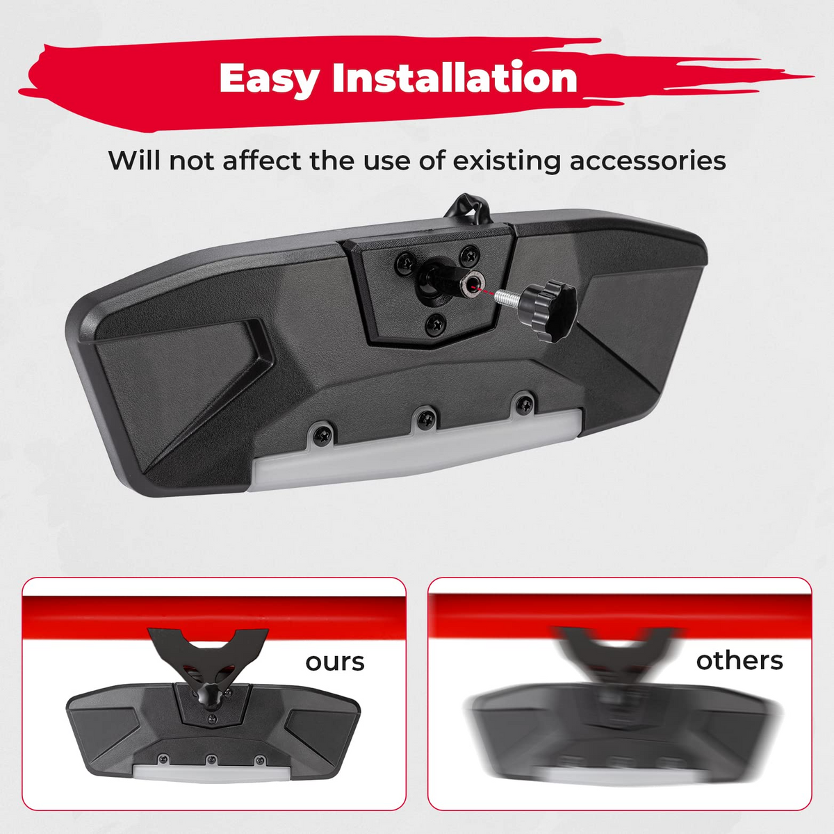 LED Rear Mirror w/Interior Lights for Can-Am Maverick X3 / X3 MAX – fits Can-Am Maverick X3 MAX (view 6)