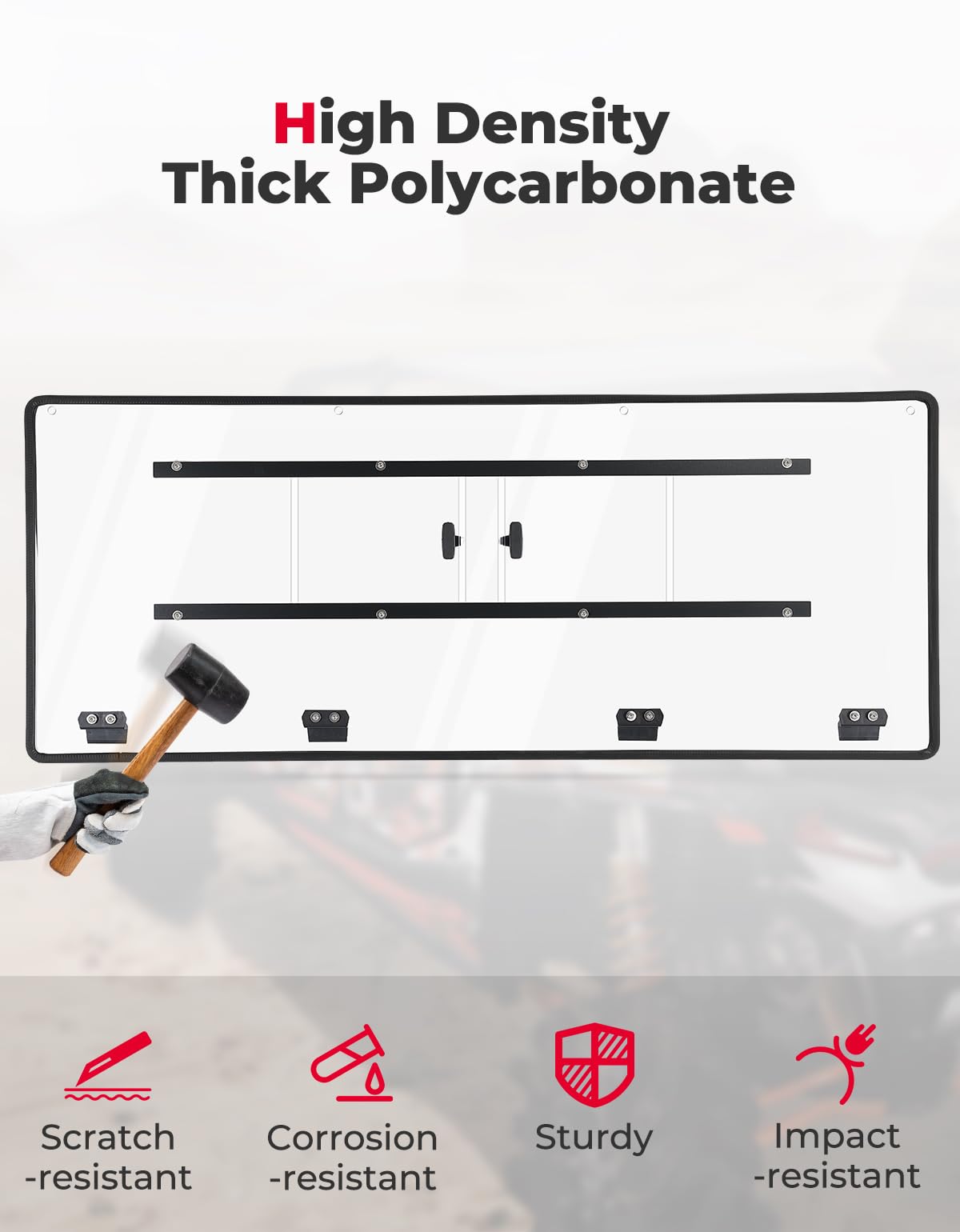 Rear Sliding Vented Windshield for CFMOTO UForce 1000 / 1000XL