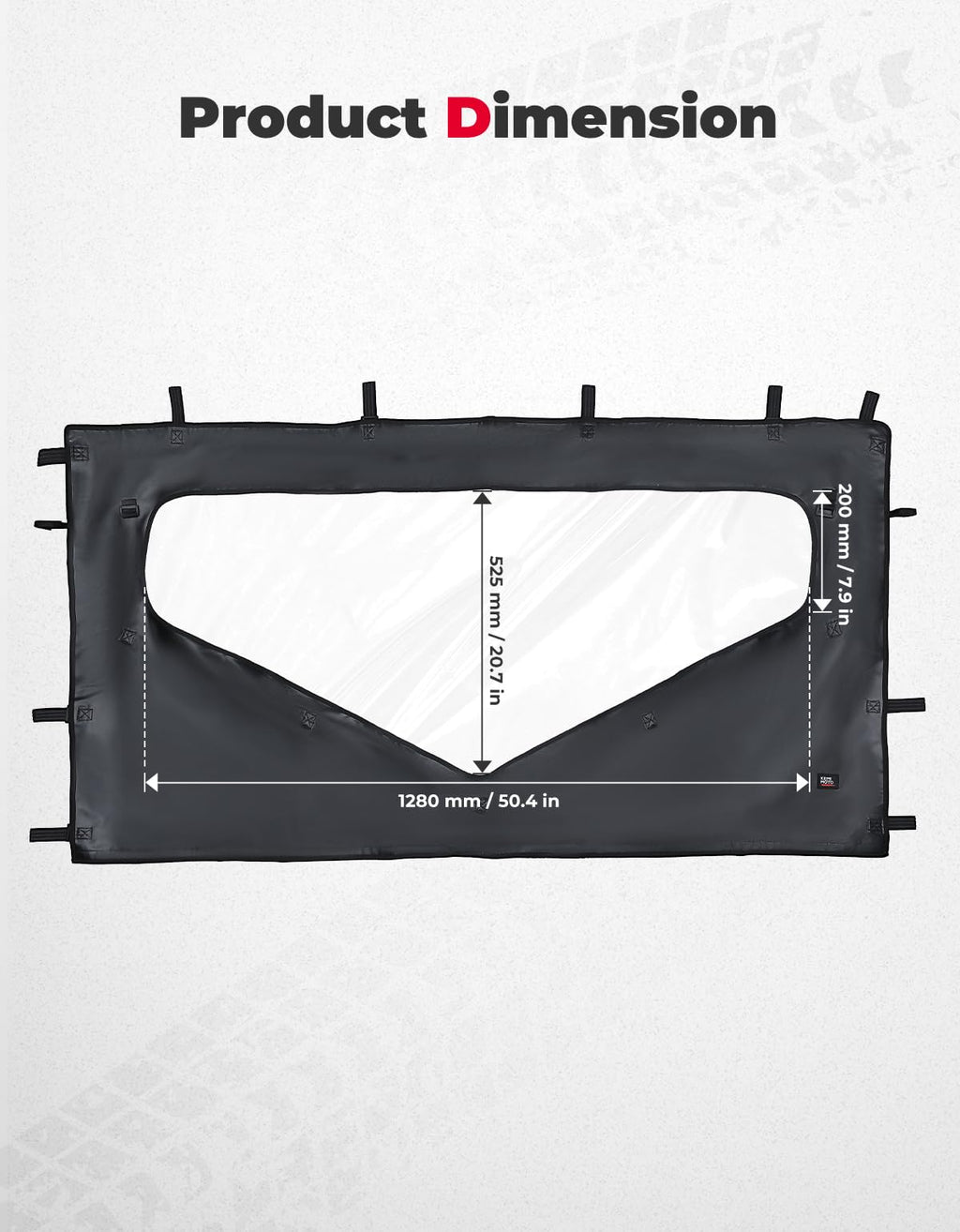 UTV Roll Up/ Down Soft Rear Window for Honda Pioneer 1000-6 – fits Honda Pioneer 1000-6 (view 6)