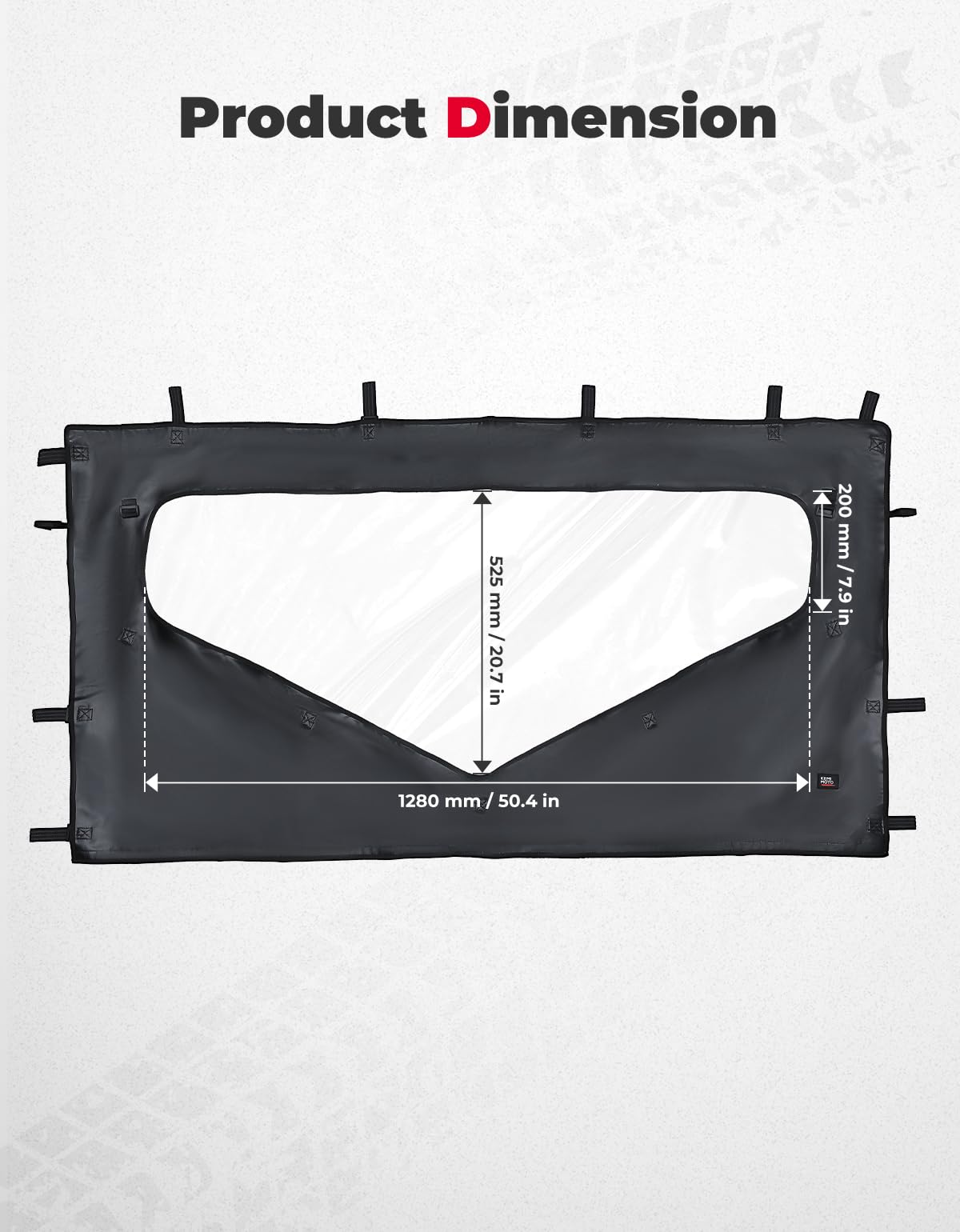 UTV Roll Up/ Down Soft Rear Window for Honda Pioneer 1000-6 – fits Honda Pioneer 1000-6 (view 6)