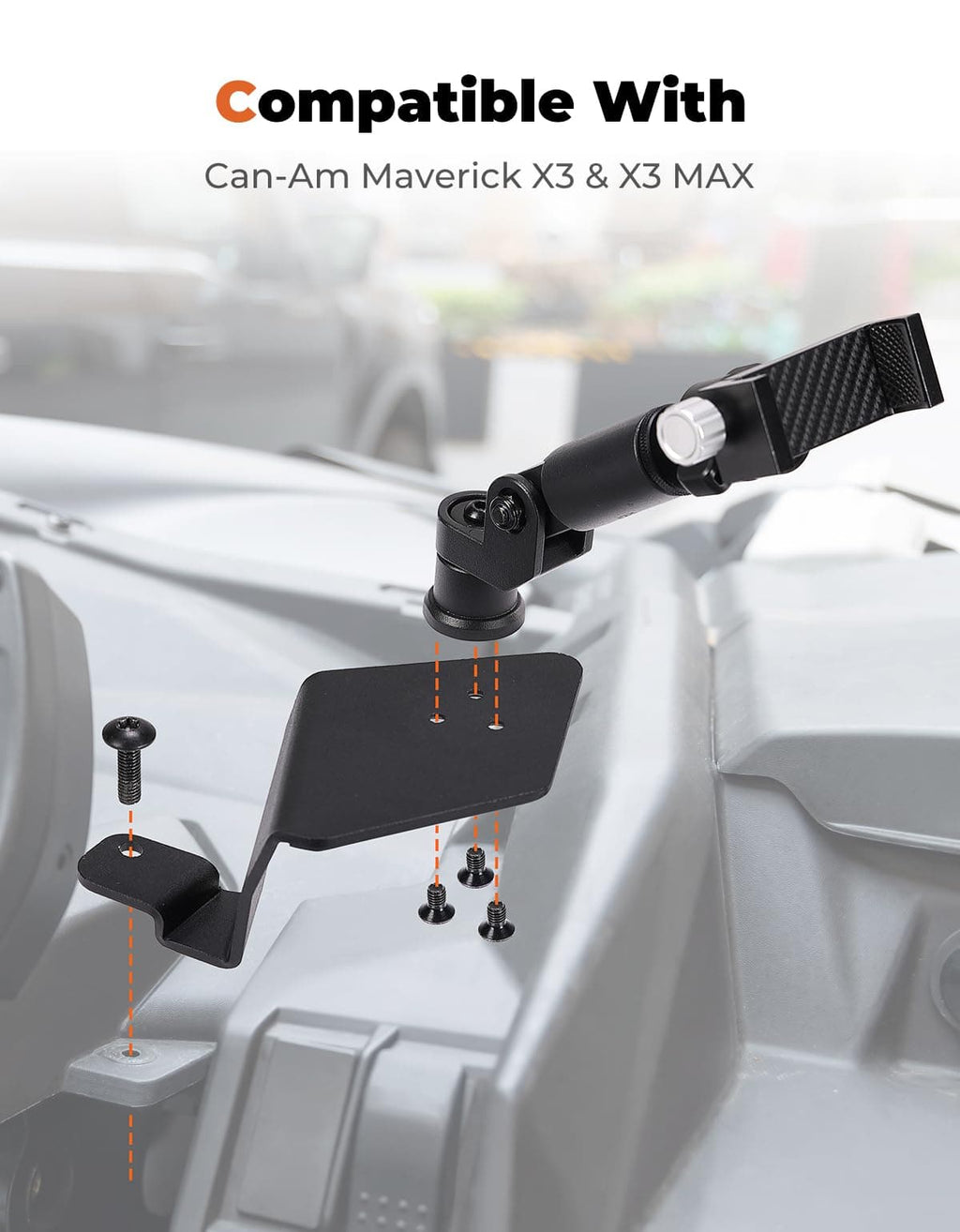 360° Adjustable CNC Phone Mount for Can-Am Maverick X3/MAX