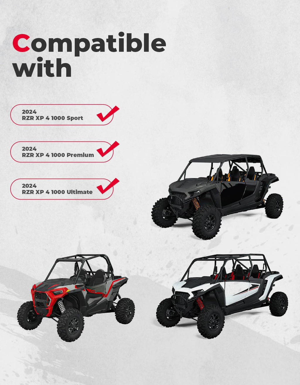 Rear Window Net for Polaris RZR XP 1000/4 1000 2024/2025+ – fits Polaris RZR XP 1000 (2024+) (view 5)