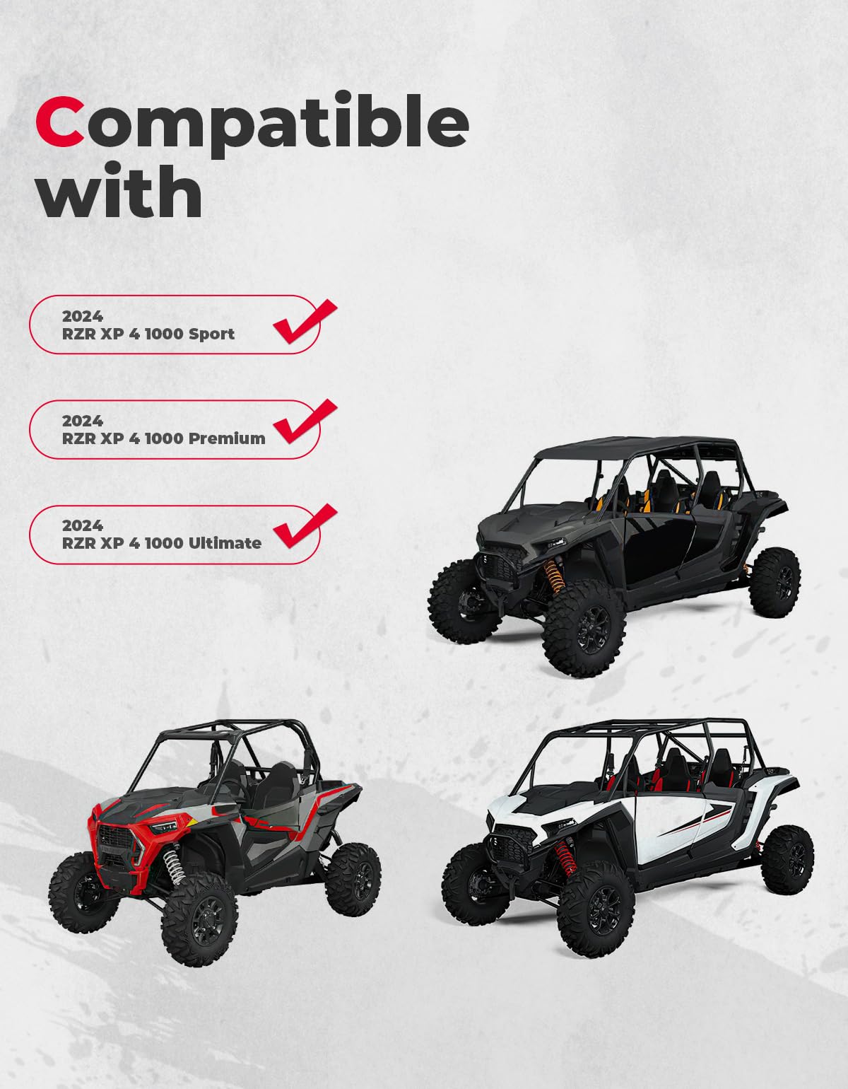 Rear Window Net for Polaris RZR XP 1000/4 1000 2024/2025+ – fits Polaris RZR XP 1000 (2024+) (view 5)