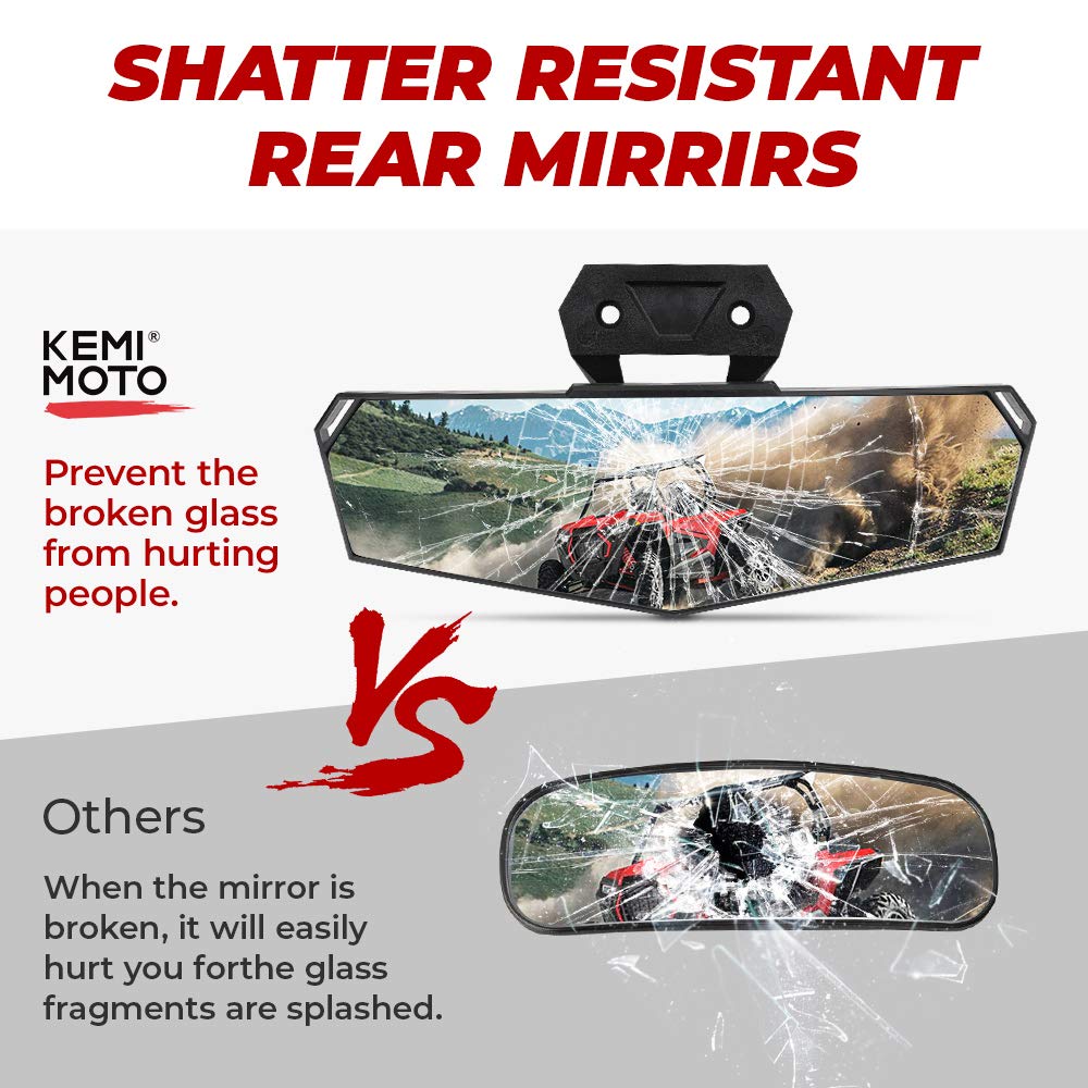 Center Rear View Mirror for Polaris RZR PRO XP / 4, Turbo R /4, RZR XP 1000 – fits Polaris RZR Trail S 900