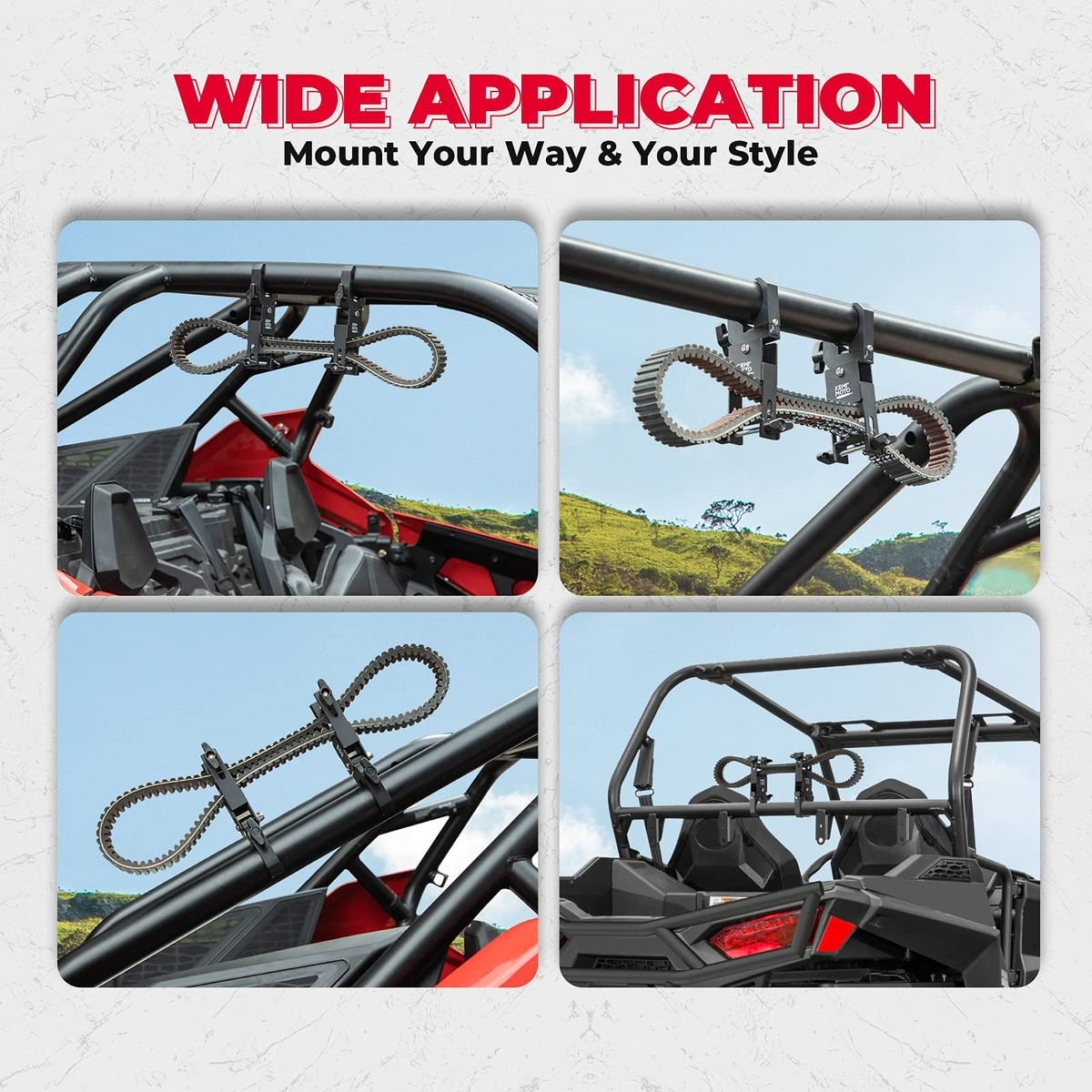 Drive Belt Mount fit 1.5”-2” Roll Bars for Polaris, Can-Am – fits Polaris RZR 900 (view 5)