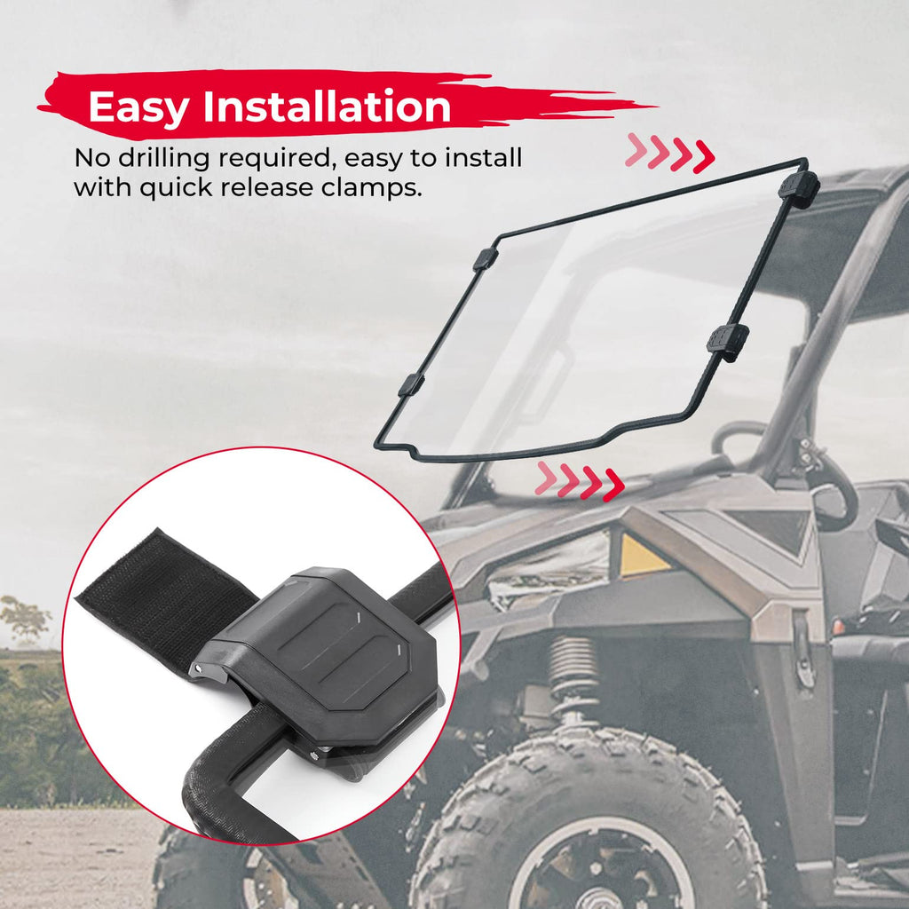 Front Full Windshield for Ranger Midsize 500 570 2015-2022 – fits Polaris Ranger Crew 570-4 Midsize (view 6)
