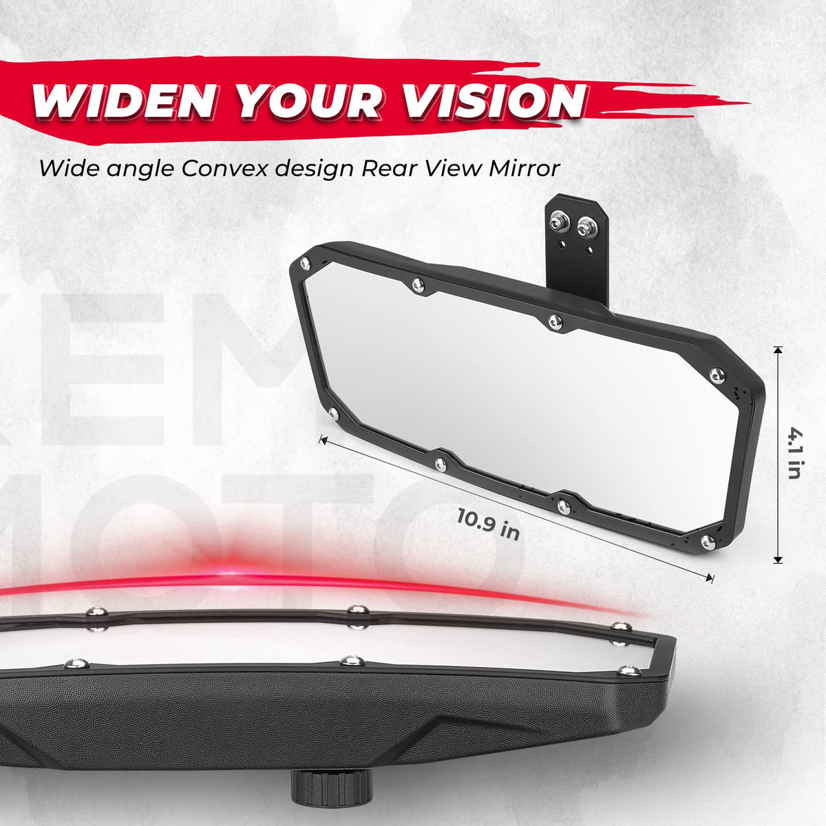 UTV Mirror Set for Ranger 500 570 900 1000 XP w/Pro-Fit tube cages – fits Polaris Ranger 500 (2017-2022) (view 5)