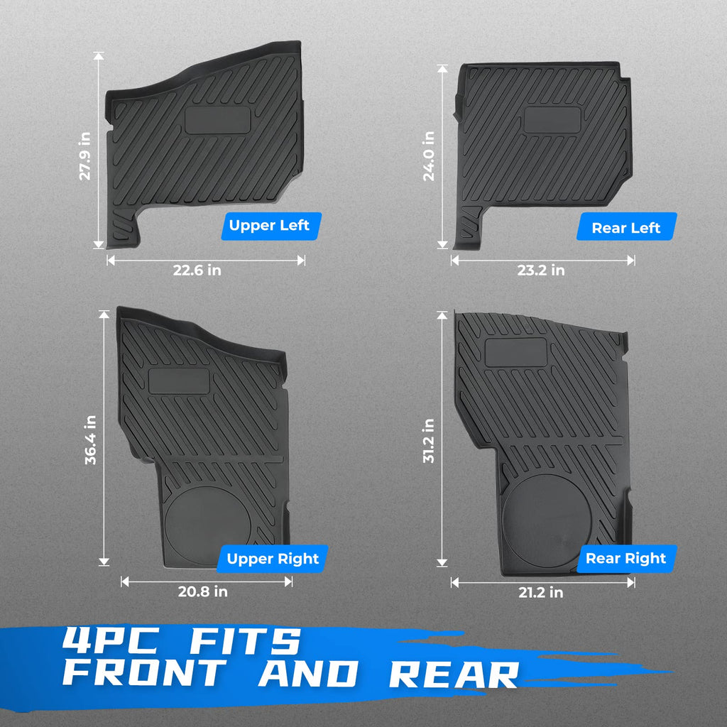 Floor Mats for Polaris Ranger Crew XP 1000 (2019-2024) 4 Pcs – fits Polaris Ranger Crew XP 1000 (view 6)