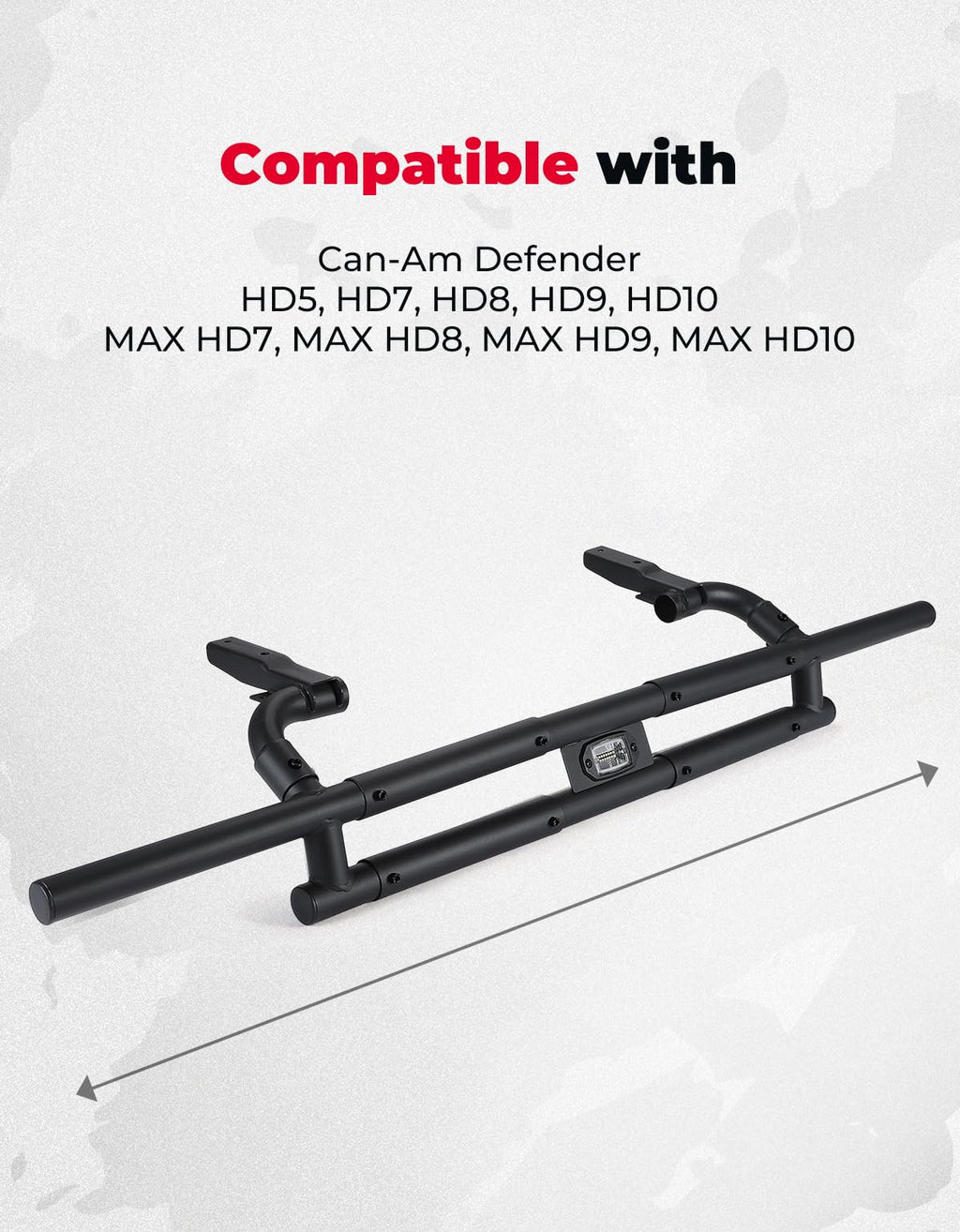 Rear Bumper With Light For Can Am Defender HD5|7|8|9|10 – fits Can-Am Defender MAX HD10